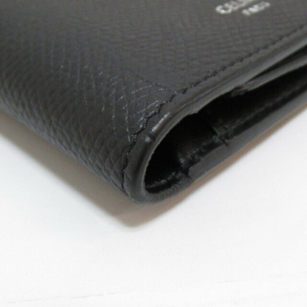 Celine Black Long Leather Wallet fold Bi - Picture 8 of 10